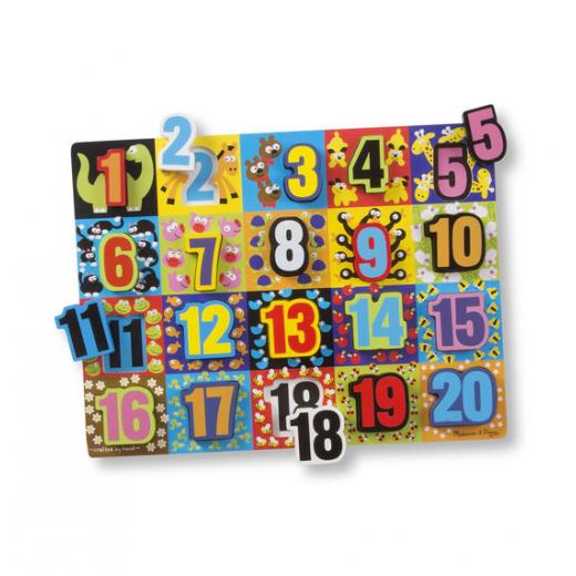 Melissa & Doug's Big Digit Design Chunky Puzzle 20 Pieces