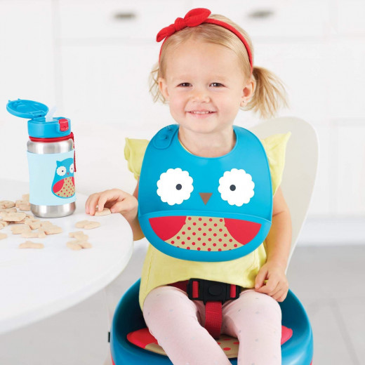 SkipHop Zoo Fold and Go Silicone Bib - Owl