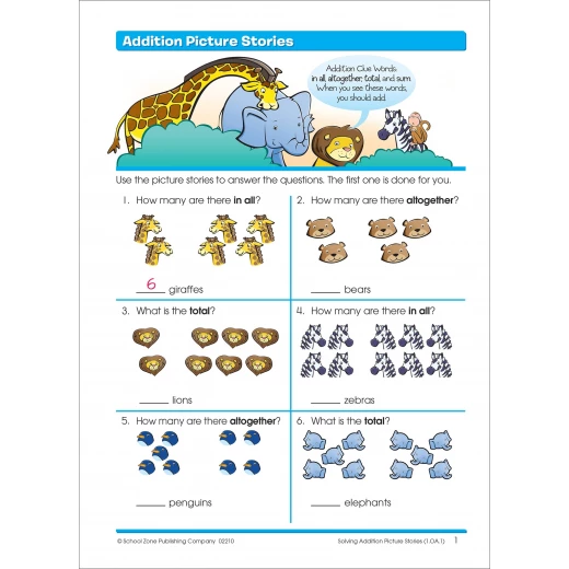 School Zone - Word Problems 1-2 ages 6-8 an i know it