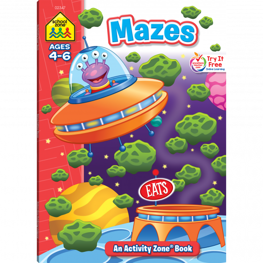 School Zone - Mazes An Activity Zone Book ages 4-6