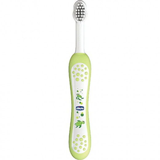 Chicco- Green -  Milk Teeth toothbrush (6 m - 3yrs)