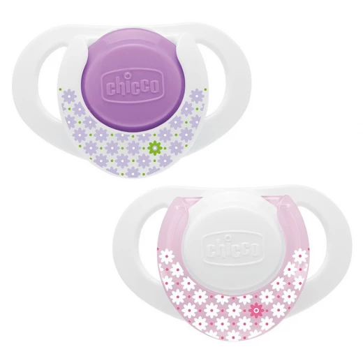 Chicco Physio Compact Pink 0-6 months, Silicone, 2 pieces