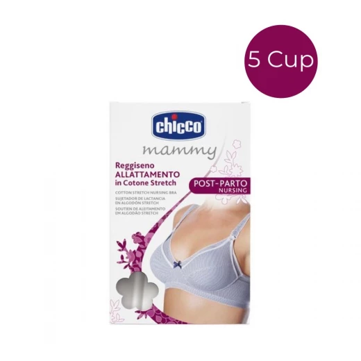 Chicco Stretch Cotton Patterned Nursing Bra, 5 Cup