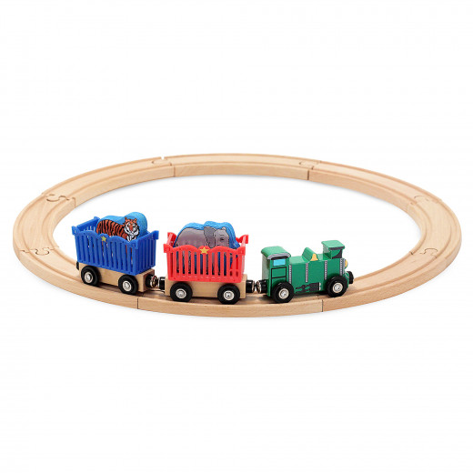 مجموعةقطع خشبية بتصميم قطار الحيوانات من ميليسا آند دوج