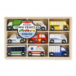 Melissa & Doug Wooden Town Vehicles Set