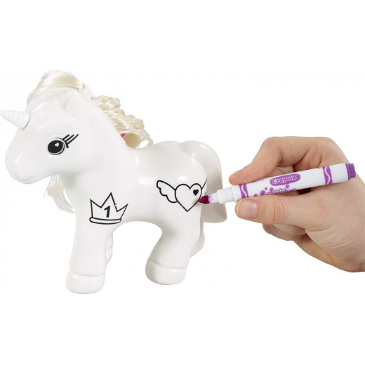 Crayola Colour n Style Unicorn Craft Kit with Washable Felt Tip Colouring Pens