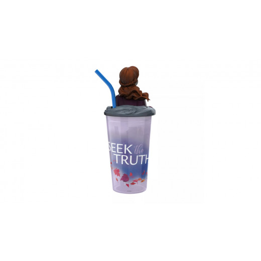 Zak Designs Frozen 2 Anna 15oz Plastic Funtastic Tumbler with Straw