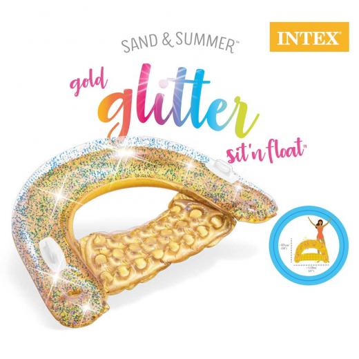 Intex glitter Sit 'N Float chair, Gold Color