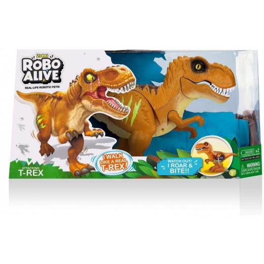 Zuru Robo Alive Dinosaur T-Rex, Brown Color
