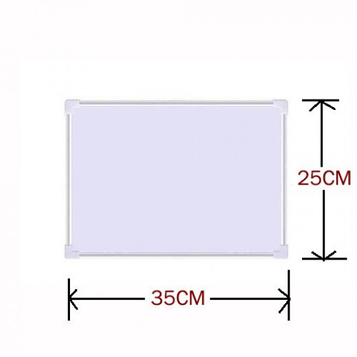 سبورة مغناطيسية ذات وجهين بإطار ألومنيوم 25 × 35 سم