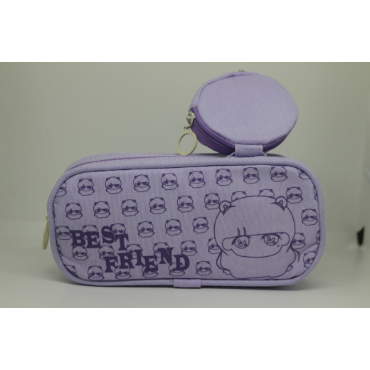 Best friend Large case with little Accessory Pouch, Purple