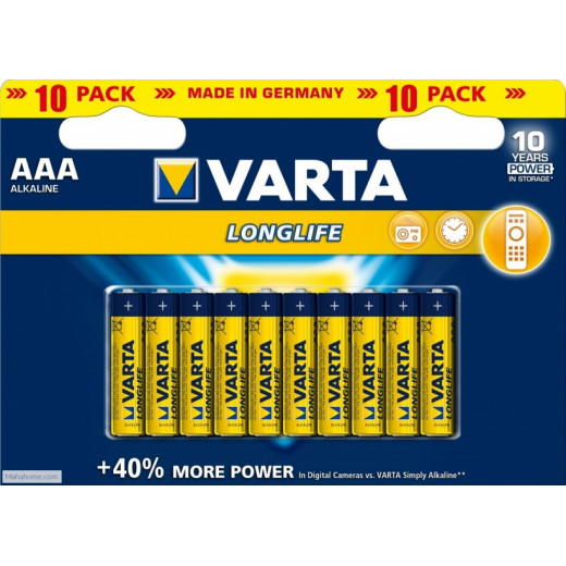 Varta LongLife AAA Bateries Pack of 10