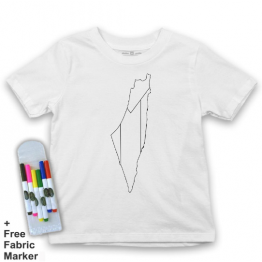 تي شيرت للأطفال, بتصميم خريطة فلسطين, 2 سنوات من ملبس