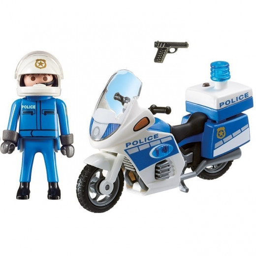 Playmobil Police Bike With Led Light For Children