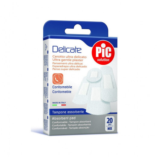 Pic Delicate Mix Plaster Various Sizes 20 Plasters