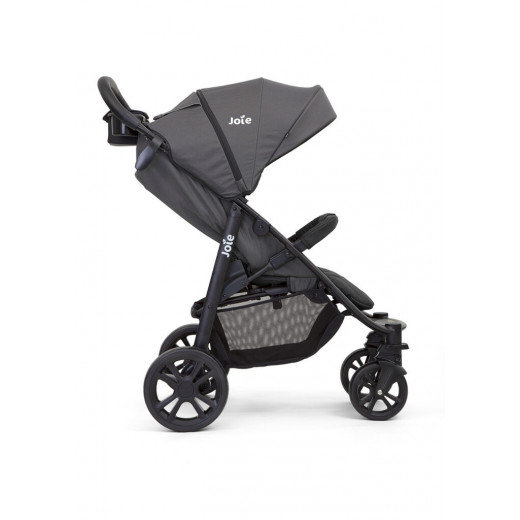 Joie litetrax 4 wheel pushchair stroller coal