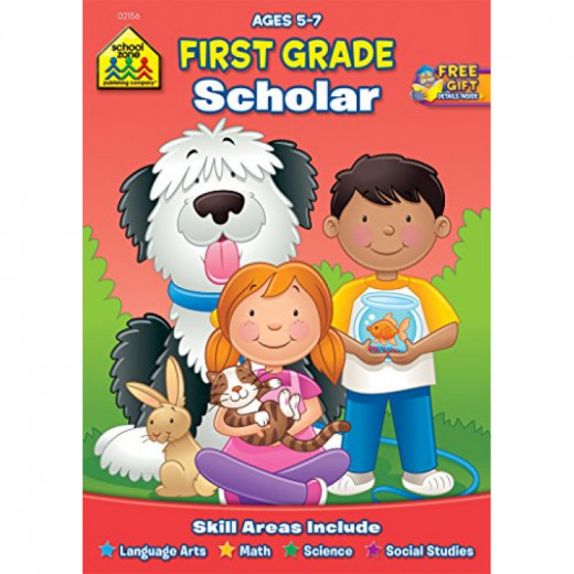 School Zone First Grade Scholar Workbook, 32 pages