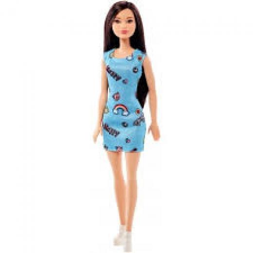 Barbie Modern Dresses - Blue Dress With Brunette Doll