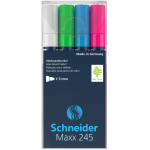 Schneider Maxx 245 4pcs. in pouch, black, green, blue, red Marker