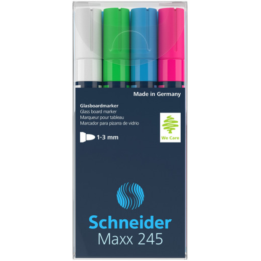 Schneider Maxx 245 4pcs. in pouch, black, green, blue, red Marker