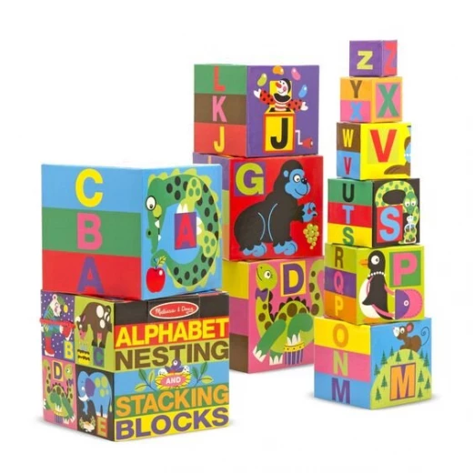 Melissa & Doug Alphabet Nesting and Stacking Blocks