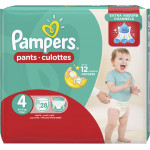 Pampers Diapers Pants Size 4, 9-14 kg, 28 Pieces