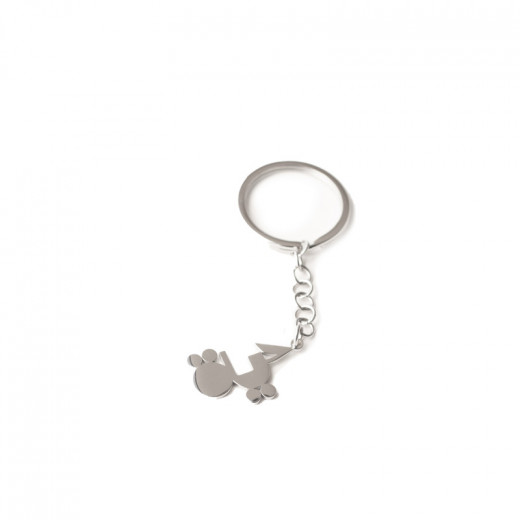 Metal Keychain Silver Color Designed With Word Life