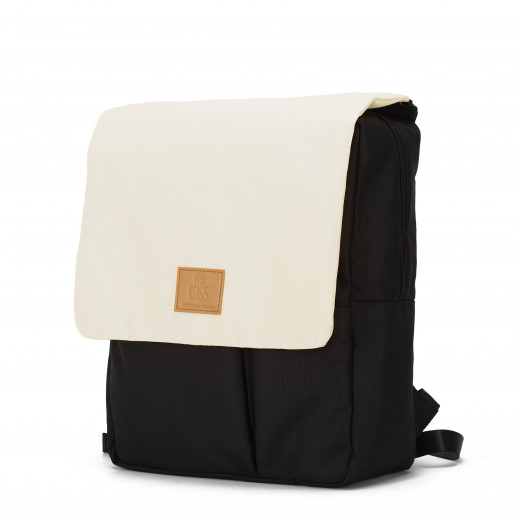 My Bag's Backpack Reflap Eco Black / Ivory