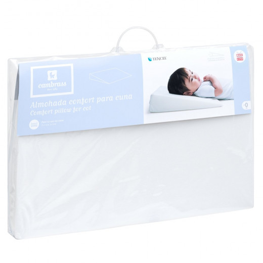 Cambrass - Comfort Cot Pillow 55x37x8.5 cm Liso E White