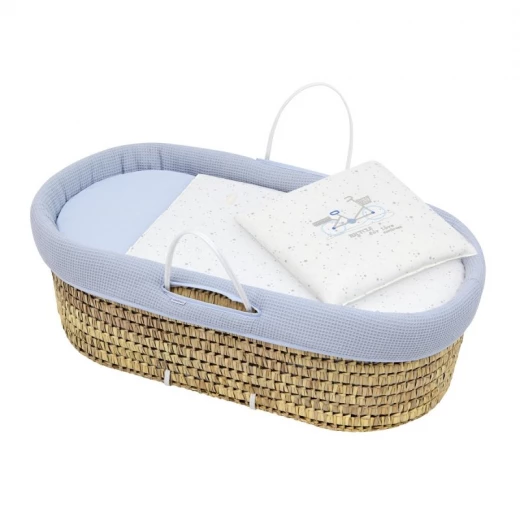 Cambrass - Quilted Basket Une Sky Blue 39x80x25 cm