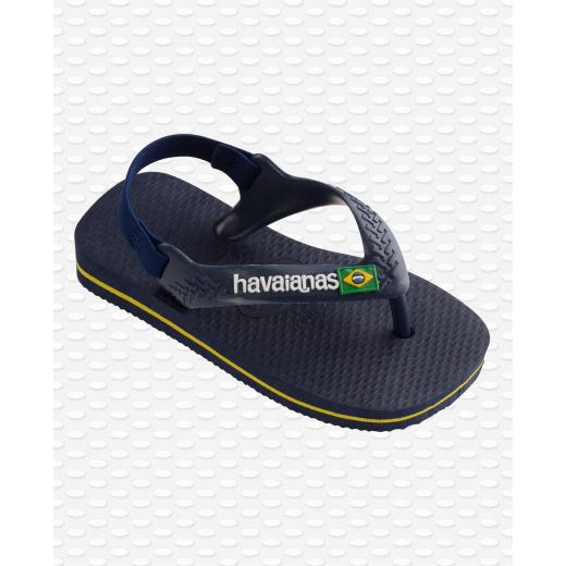 Havaianas Baby Brasil Logo II Navy Blue/citrus Yellow Size 21