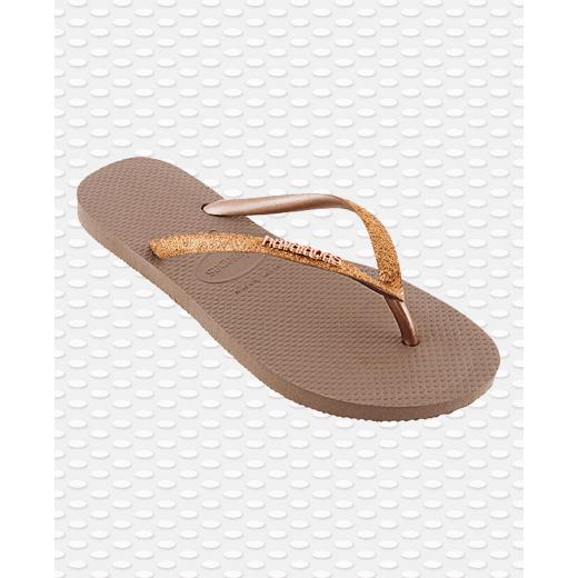 Havaianas Kids Slim Shiny Rose Gold Size 29-30