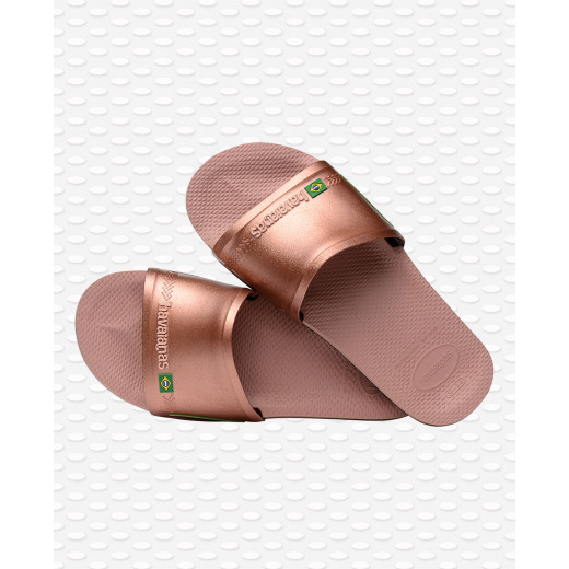 Havaianas Slide Brasil Rose/Gloden Blush Size 37-38