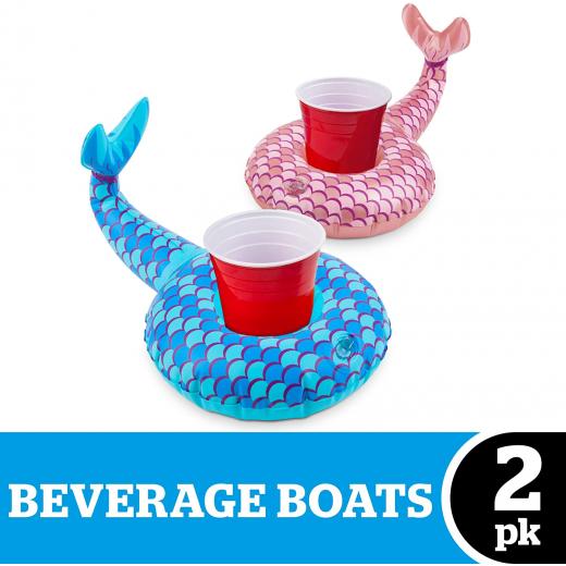 BigMouth Inc Mermaid Tails Beverage Boats (2-Pack)