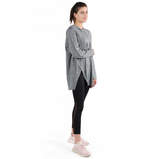 RB Women's Squat Hoodie , Free Size, Medium Grey