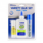 Bazic White Clear Liquid Glue Pen, 3 Pieces