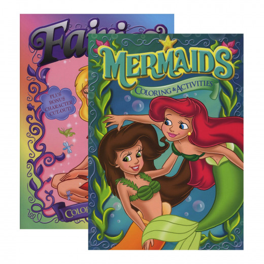 Bazic Jumbo Fairies Mermaids Coloring & Activity Book