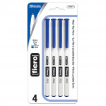Bazic Fiero Blue Fiber Tip Fineliner Pen (4/Pack)