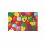 Happy Birthday Invitation Cards with Colored Balloons Design , 10 Cards