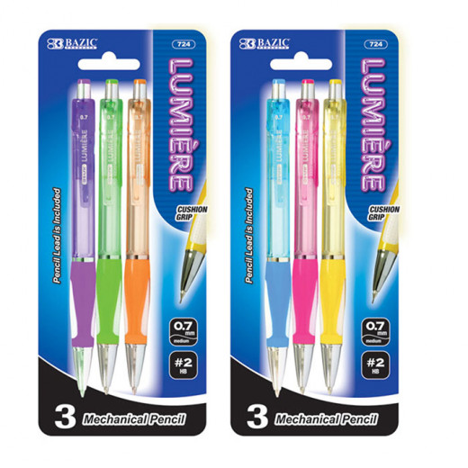 Bazic Lumiere 0.7 Mm Mechanical Pencil Grip (3/pack)