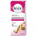 Veet Full Body Waxing Kit for Normal Skin, Easy-Gelwax Technology 20 strips