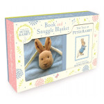 كتاب الأرنب بيتر وبطانية بلون ازرق يتصميم ارنب