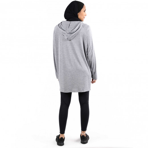 RB Women's Squat Hoodie , Free Size, Light Grey