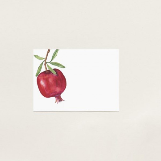 صندوق بطاقات للملاحظات بتصميم نبات الرمان