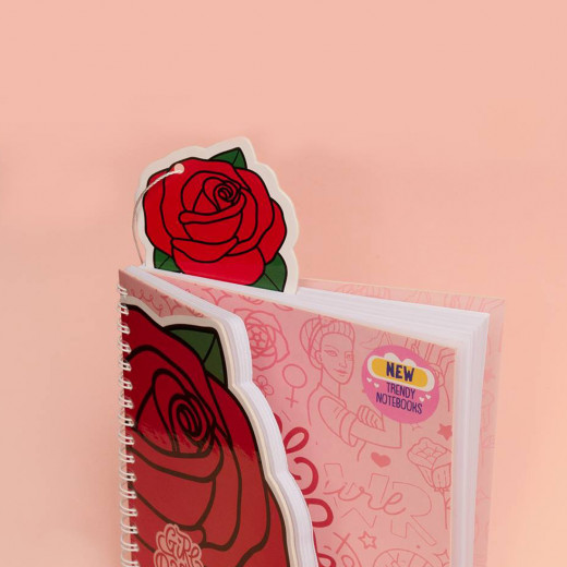 Mofkera Trendy Wire Notebook Rose 15 x 18 CM