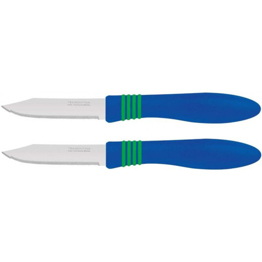 سكين تقشير من ترامونتينا 2 كوراند كور قطعة ، 3 اينش، أزرق