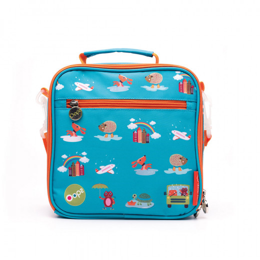 Oops Bag Lunchbox With Raincoat And Overshoes Forest, Blue Color