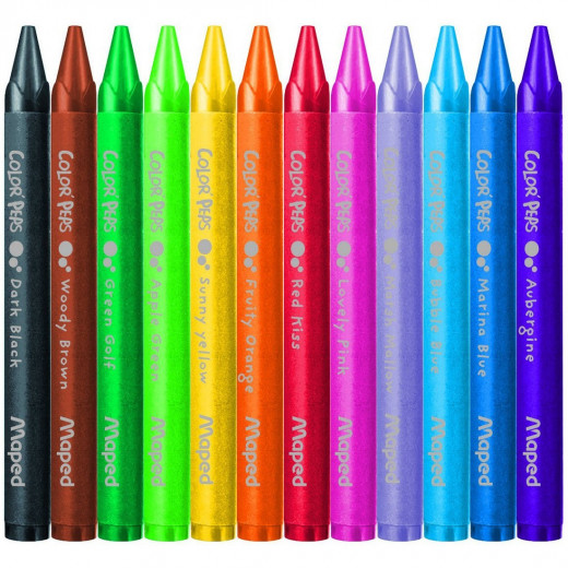 Maped Color' Peps Wax Crayons 12 Pcs