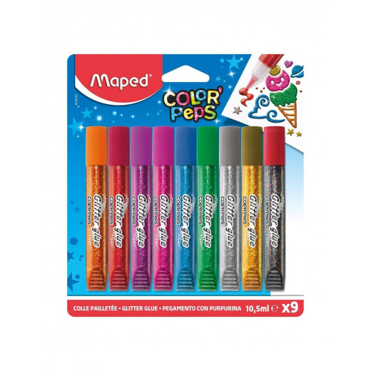 Maped Color Glitter Glue 9 Colors 10,5ml