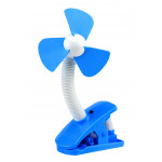 O2COOL 4 Inch Battery Clip Fan Blue